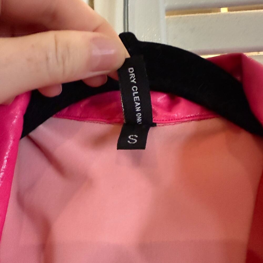TLZ L’Femme Hot Pink Barbie Vinyl Blazer - Picture 5 of 7
